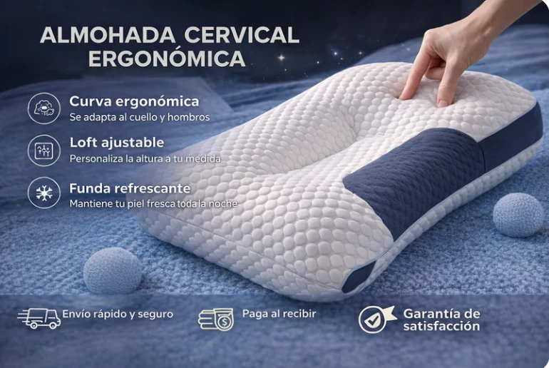 Almohada Cervical Ortopédica ProDescanso™ | Memory Foam Antidolor