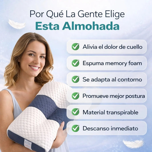 Almohada Cervical Ortopédica ProDescanso™ | Memory Foam Antidolor