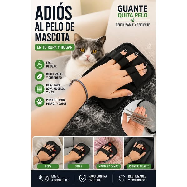 Guante Quita Pelos para Mascotas | Promoción 2x1 + Envío Gratis