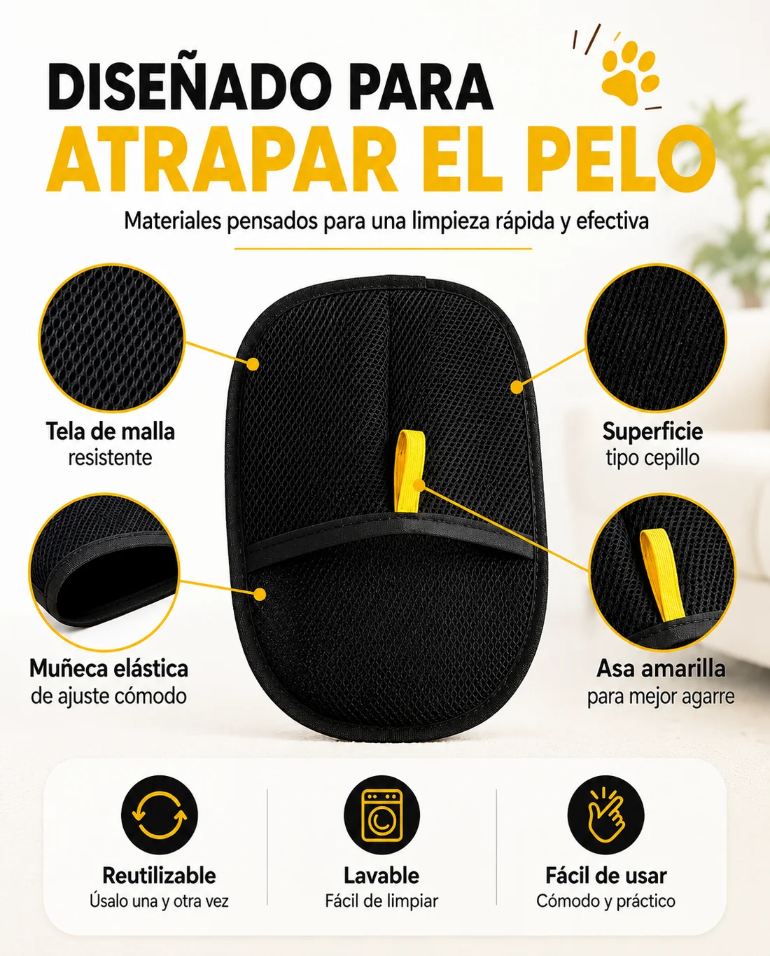 Guante Quita Pelos para Mascotas | Promoción 2x1 + Envío Gratis