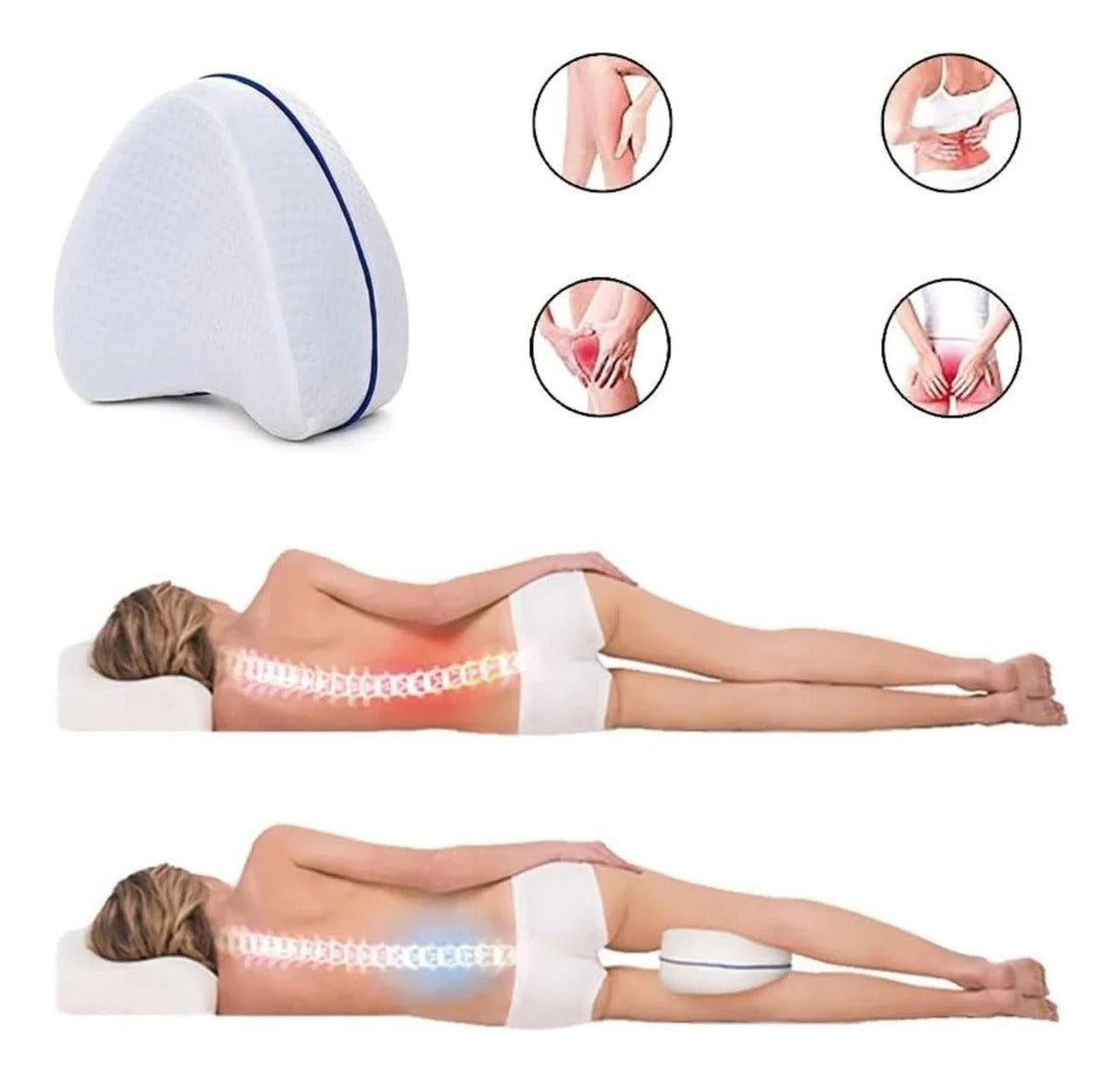 Cojín Ortopédico para Piernas — Duerme sin Dolor desde la Primera Noche