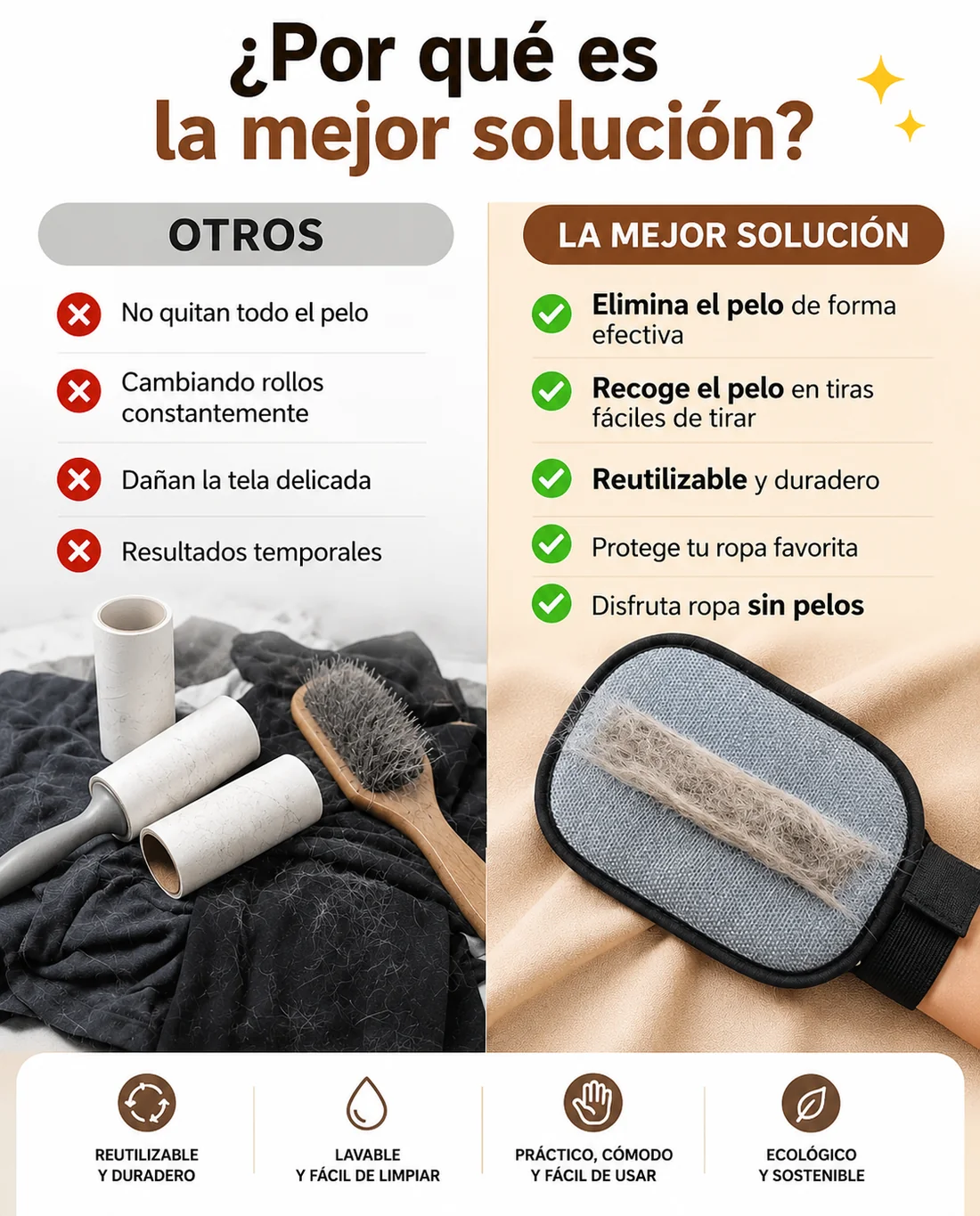 Guante Quita Pelos para Mascotas | Promoción 2x1 + Envío Gratis